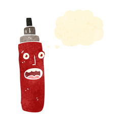 retro cartoon marker pen