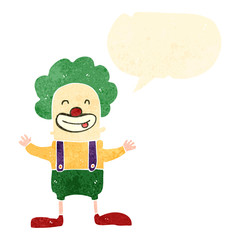 retro cartoon circus clown