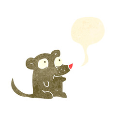 retro cartoon squeaking mouse