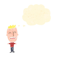 retro cartoon big head boy