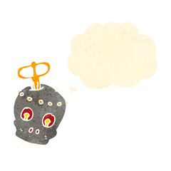 retro cartoon robot head