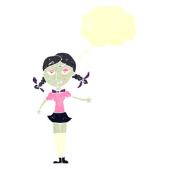 retro cartoon vampire woman