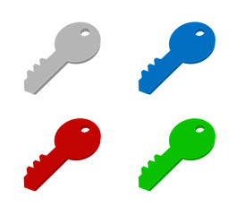 key 3d web icon