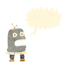 retro cartoon robot