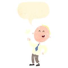 retro cartoon laughing man