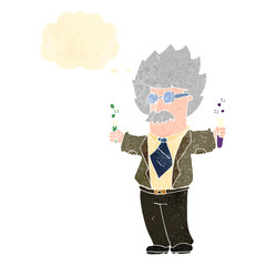 retro cartoon science teacher