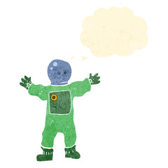 retro cartoon astronaut