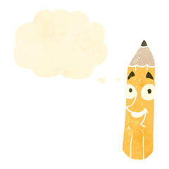 retro cartoon pencil