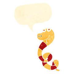 retro cartoon talking snake