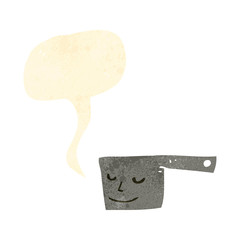 retro cartoon saucepan