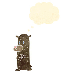 retro cartoon funny bear