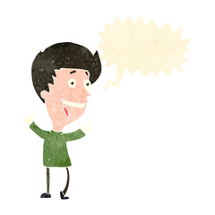 retro cartoon laughing man