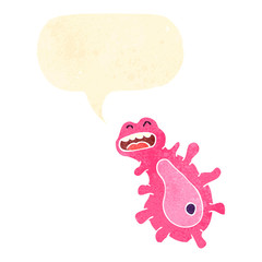 retro cartoon amoeba