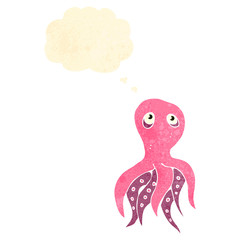retro cartoon octopus