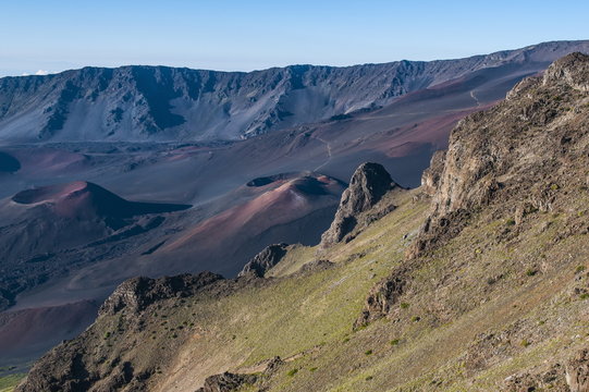 Volcanic crater on top of the Haleakala National Park, Maui, Hawaii