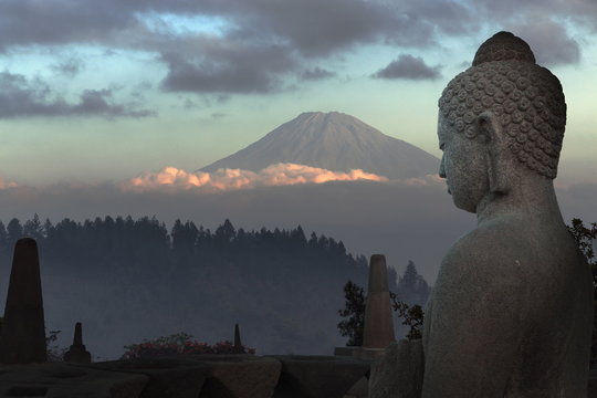 Borobudur Buddhist Temple, Java, Indonesia