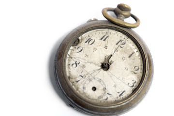 Broken vintage pocket watch