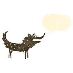 retro cartoon barking dog