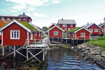 Traditional houses in Lofoten, Norway