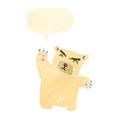 retro cartoon polar bear
