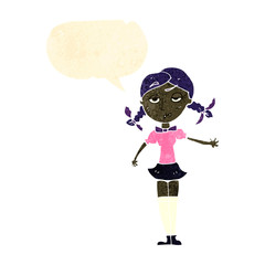 retro cartoon vampire girl