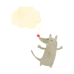 retro cartoon little wolf
