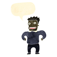 retro cartoon excited man