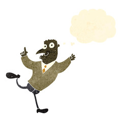 retro cartoon dad with thought bubble