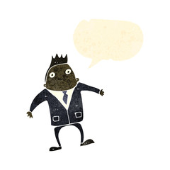 retro cartoon businessman shrugging shoulders