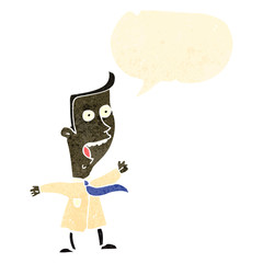 retro cartoon gasping man