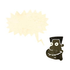 retro cartoon boy biting lip