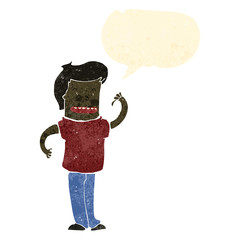 retro cartoon man gesturing to himself