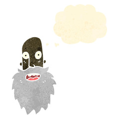 retro cartoon shocked old man