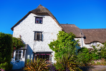 malerisches Cottage in Porlock Weir, Somerset, England