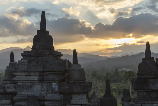 Borobudur Buddhist Temple, Java, Indonesia