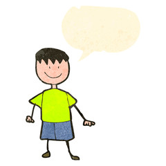 child's drawing of a happy boy