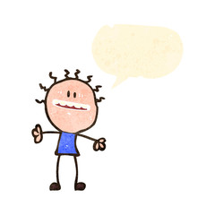 retro cartoon excited man with speech bubble