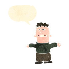 retro cartoon ugly boy