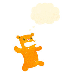 retro cartoon angry teddy bear