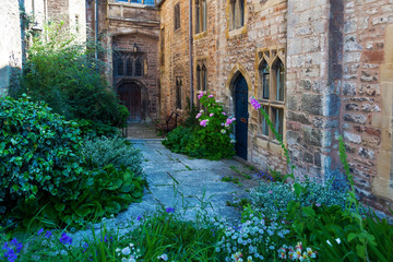 Fototapeta na wymiar alte Häuser in Vicars Close, Wells, England