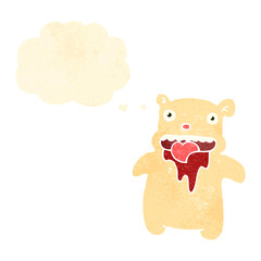 retro cartoon gross little polar bear