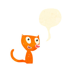 retro cartoon little cat