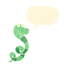 retro cartoon snake