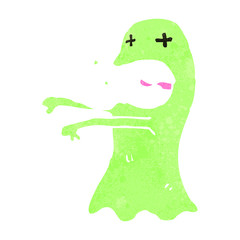 retro cartoon ghost