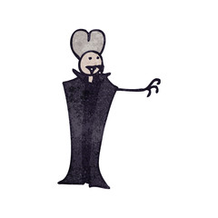 retro cartoon halloween vampire