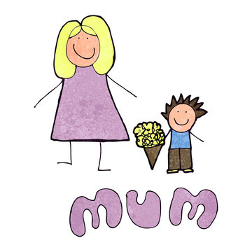 child's mother's day drawing