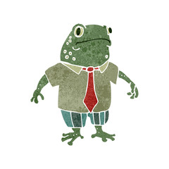 retro cartoon business toad boss