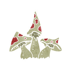 retro cartoon toadstool