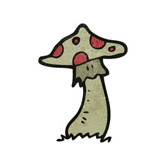retro cartoon toadstool