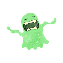 retro cartoon ghost